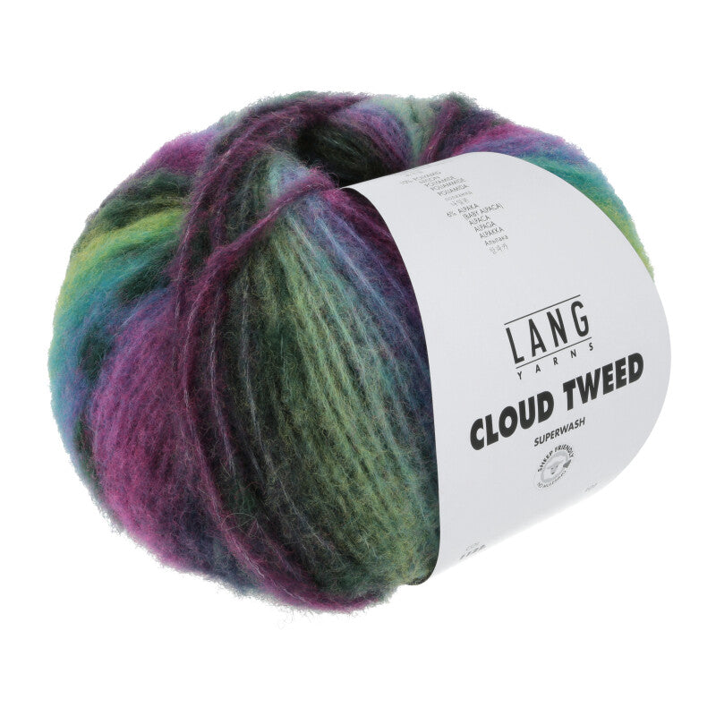 Linda Wrist Warmers Kit in Cloud Tweed by Lang Lang Yarns