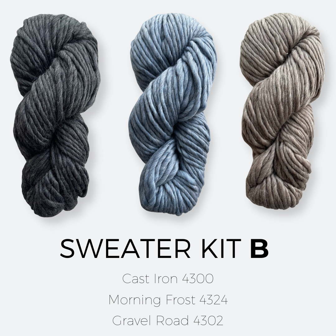 Swansboro Sweater Kit in Woolstok North Blue Sky Fibers