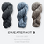 Swansboro Sweater Kit in Woolstok North Blue Sky Fibers