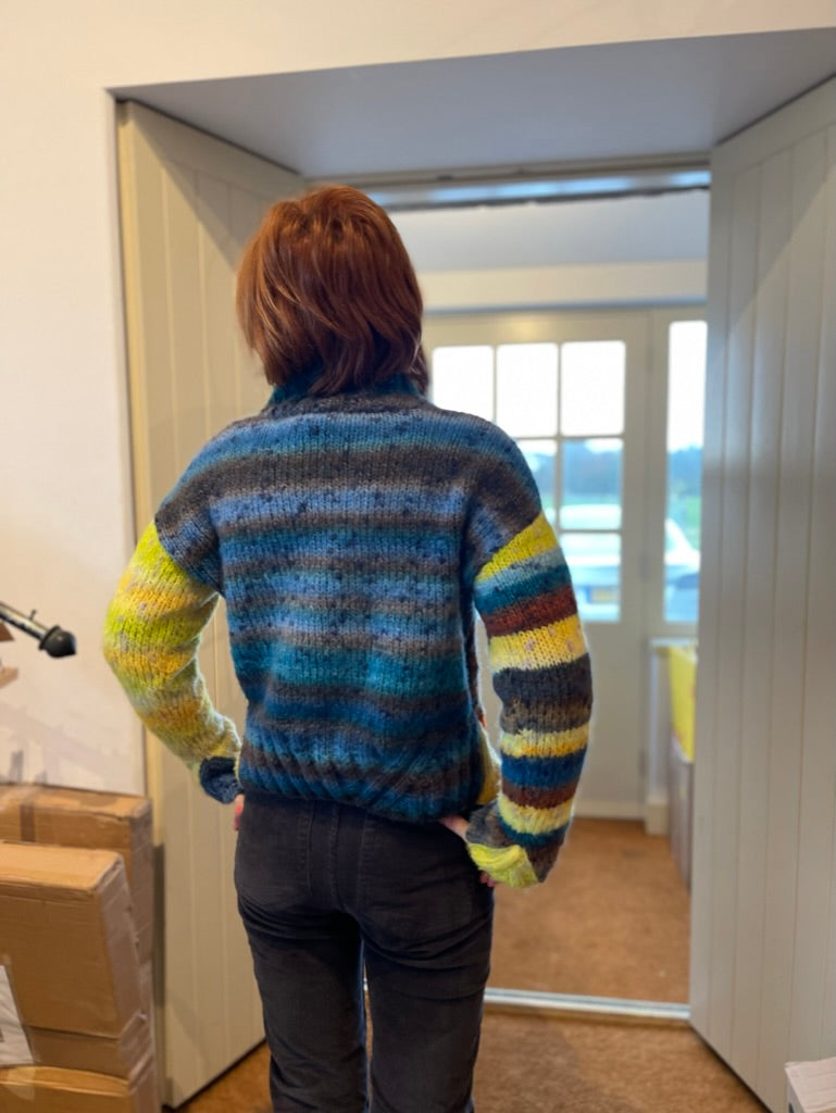 Kyra Sweater Kit in Cloud Tweed by Lang Lang Yarns