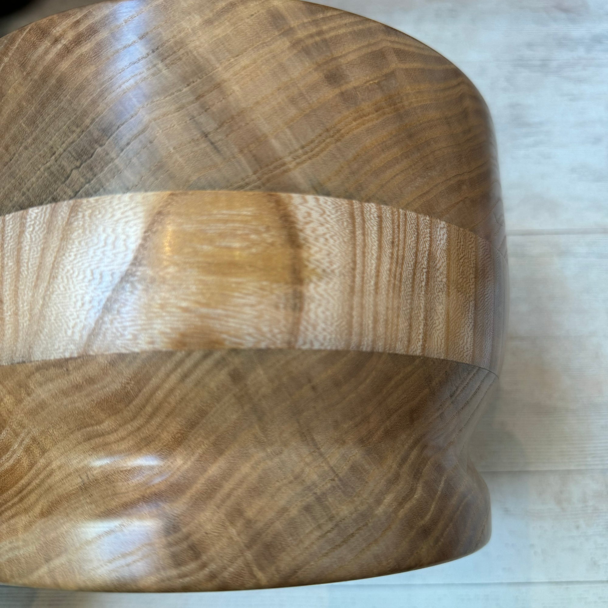 Hand Turned Yarn Bowl - Beech & London Plane tribeyarns