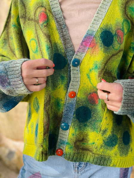 NEW Exclusive Hand-Painted Cardigan No.K16 | Tribe Yarns, London