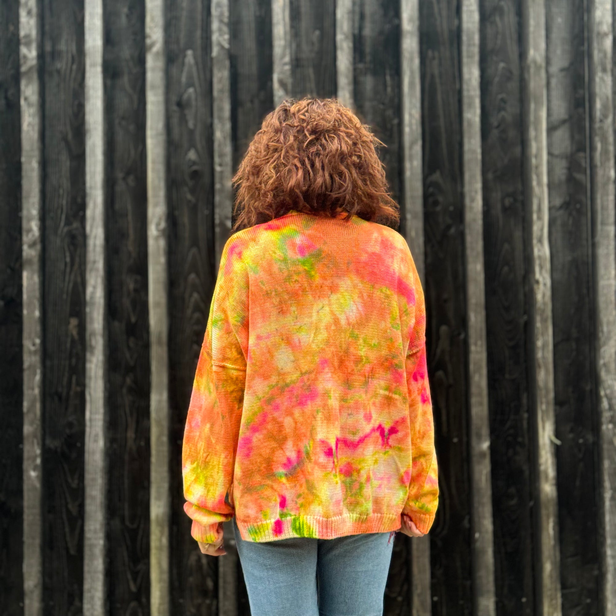 Exclusive Hand-Painted Cardigan No. L16 (Merino Large)