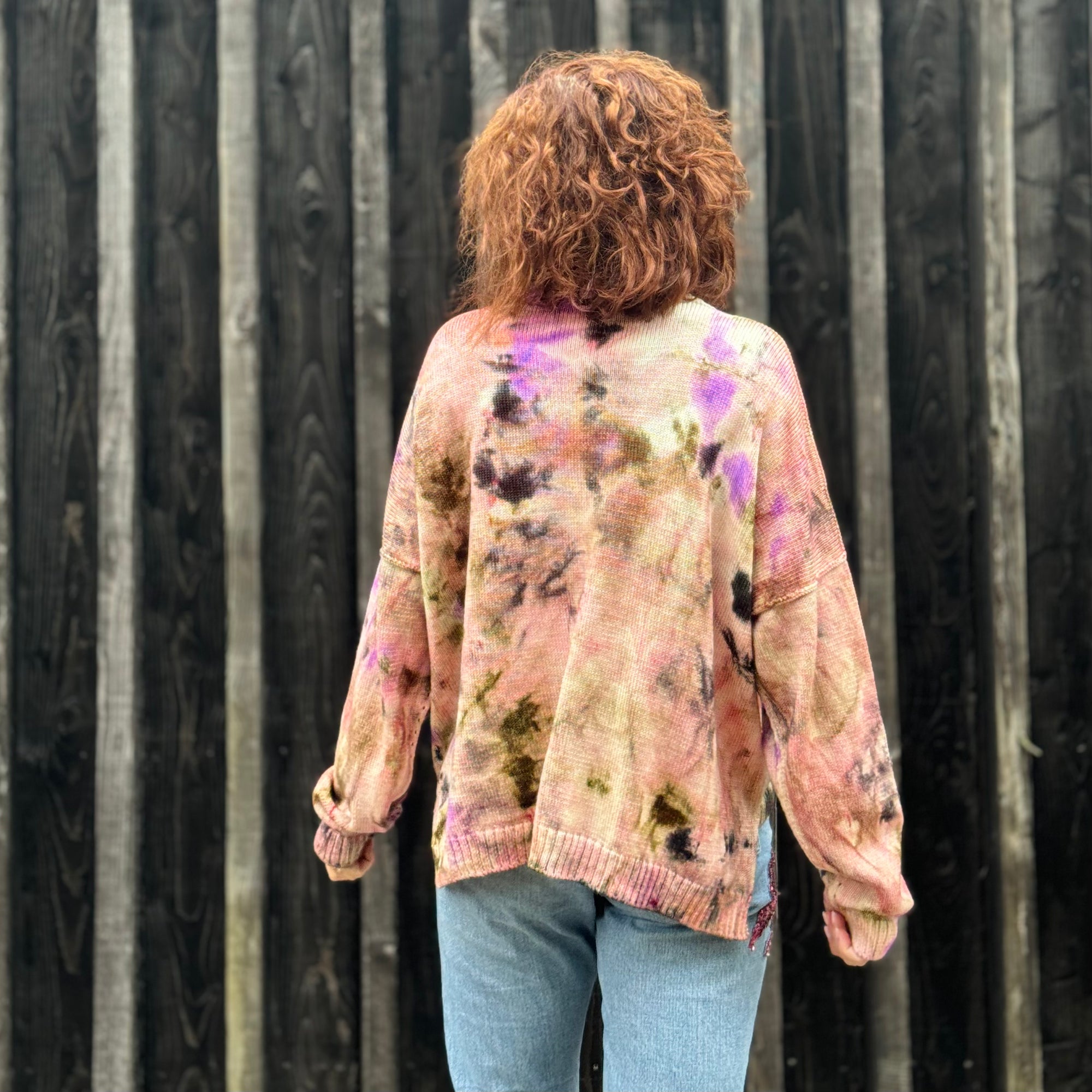 Exclusive Hand-Painted Cardigan No. L21 (Merino Medium)