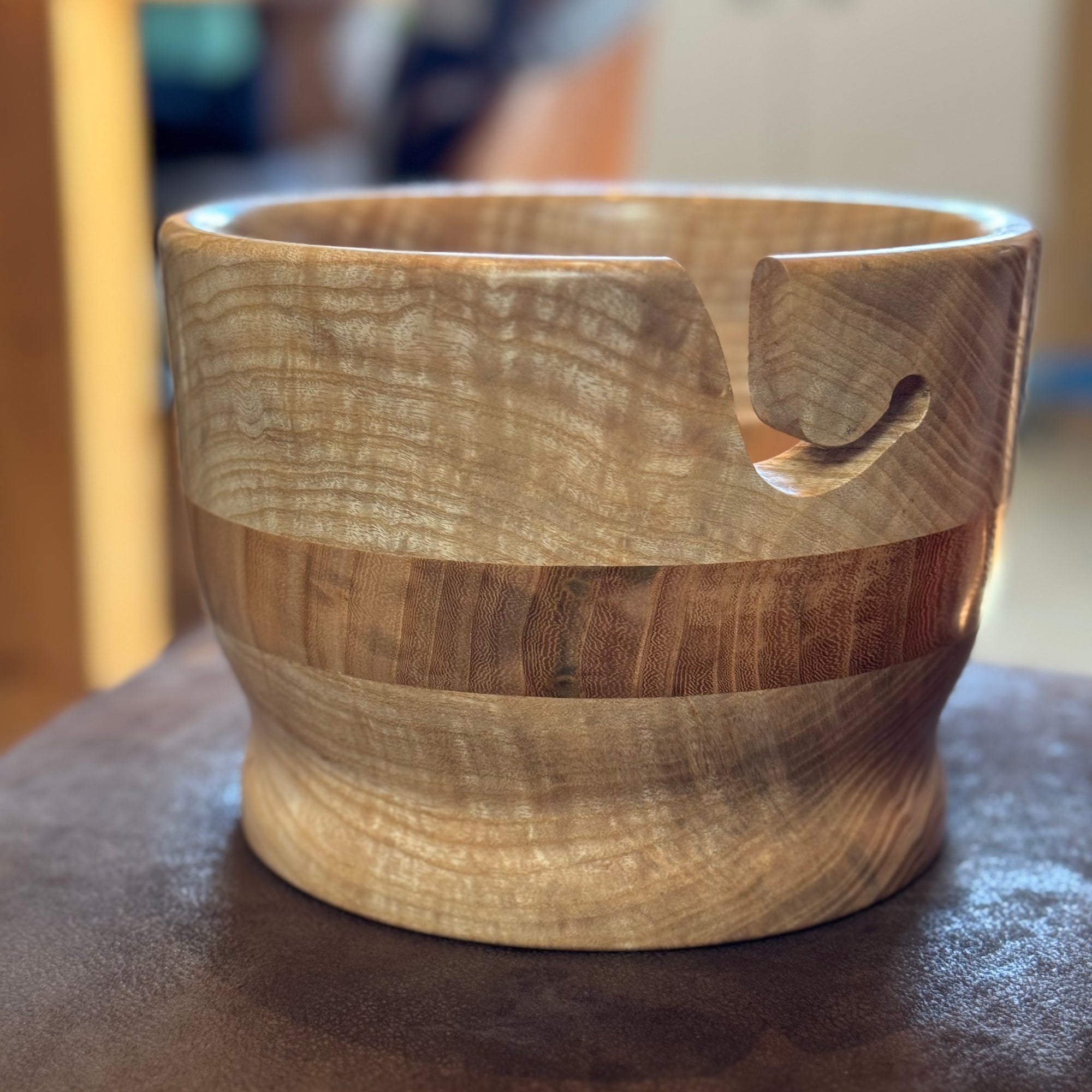 Hand Turned Yarn Bowl - Ash & Elm tribeyarns