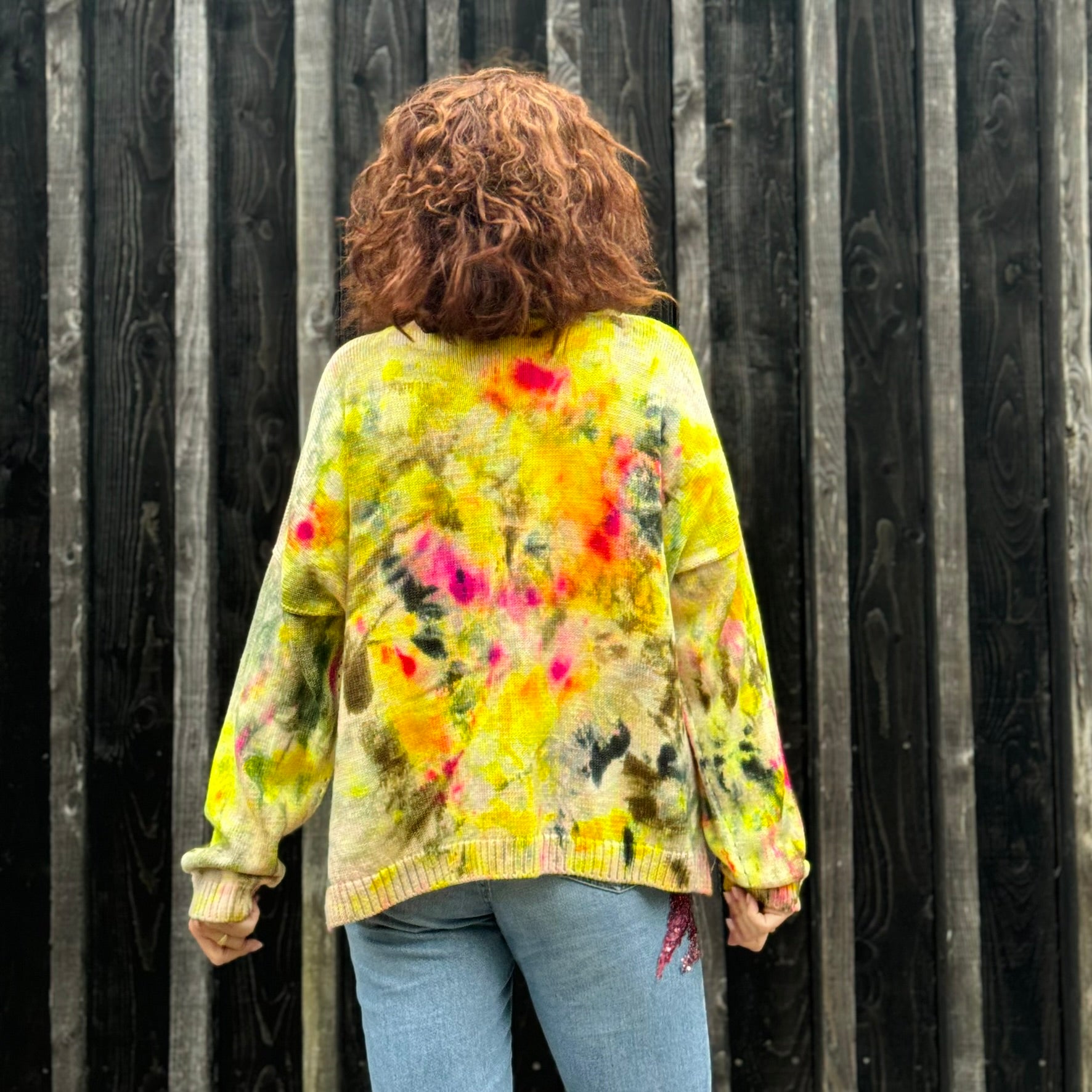 Exclusive Hand-Painted Cardigan No. L23 (Merino Medium)