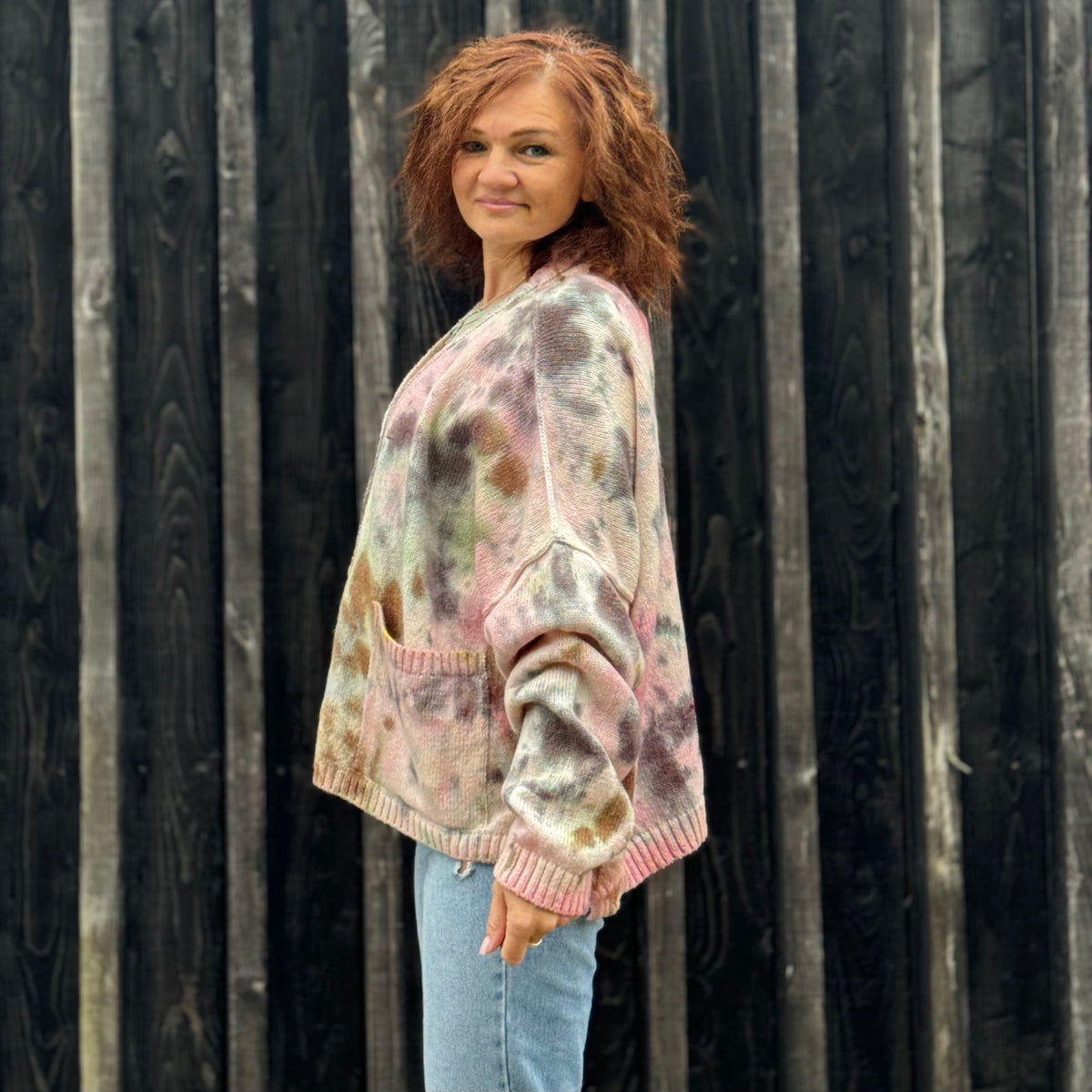 Exclusive Hand-Painted Cardigan No. L8 (Shetland Medium)