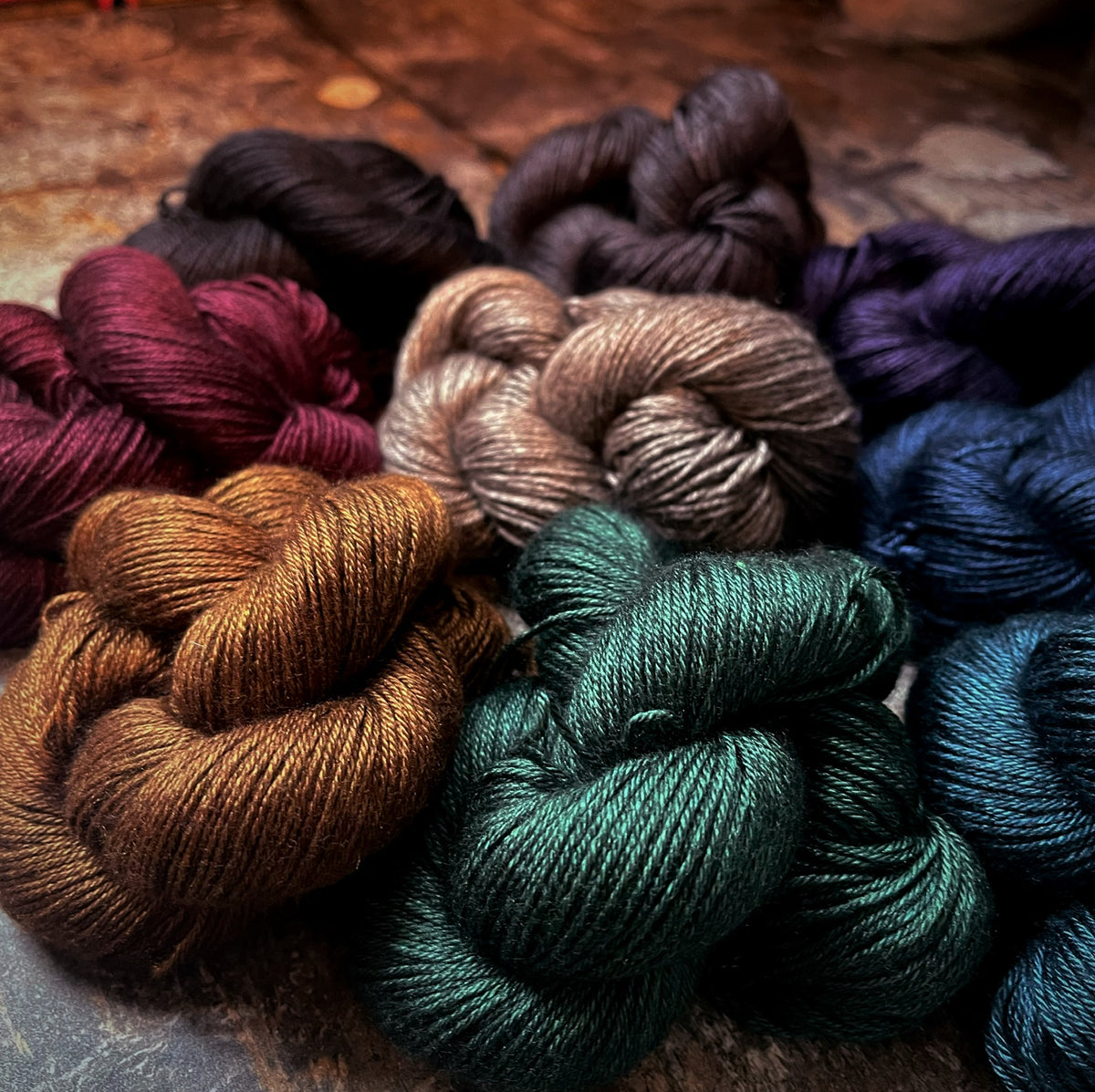 Hand-Dyed Silk Yak 4-Ply tribeyarns