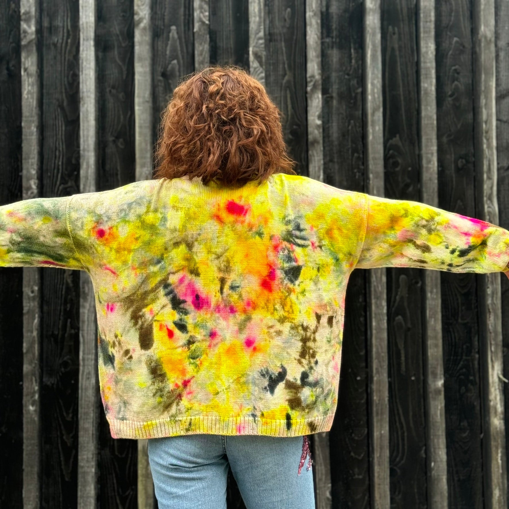 Exclusive Hand-Painted Cardigan No. L23 (Merino Medium)