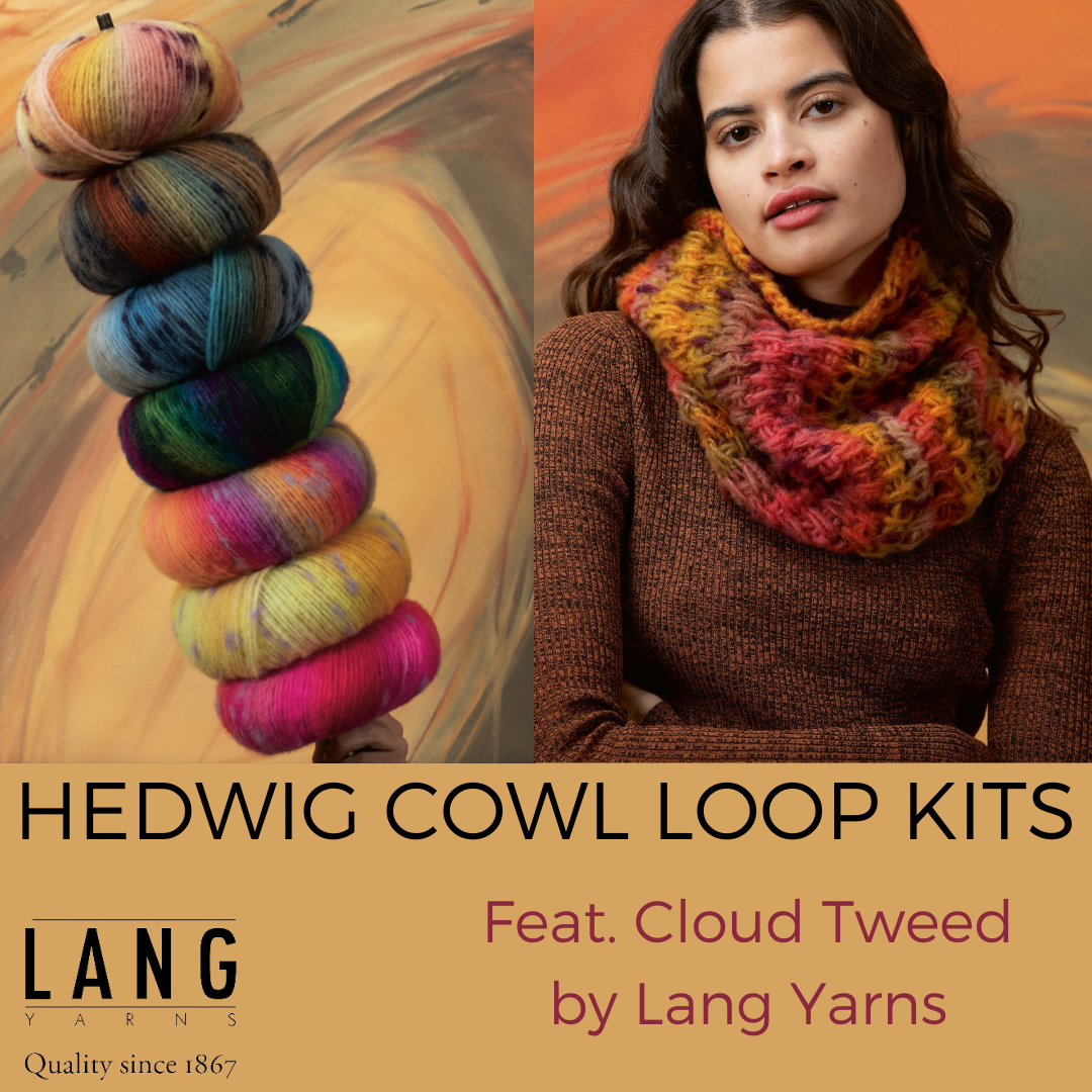 Hedwig Cowl Loop Kit in Cloud Tweed by Lang Lang Yarns