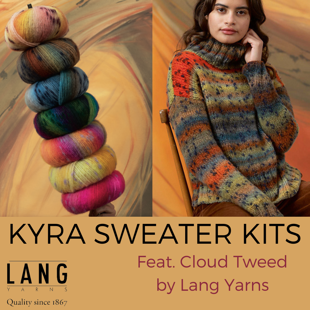 Kyra Sweater Kit in Cloud Tweed by Lang Lang Yarns