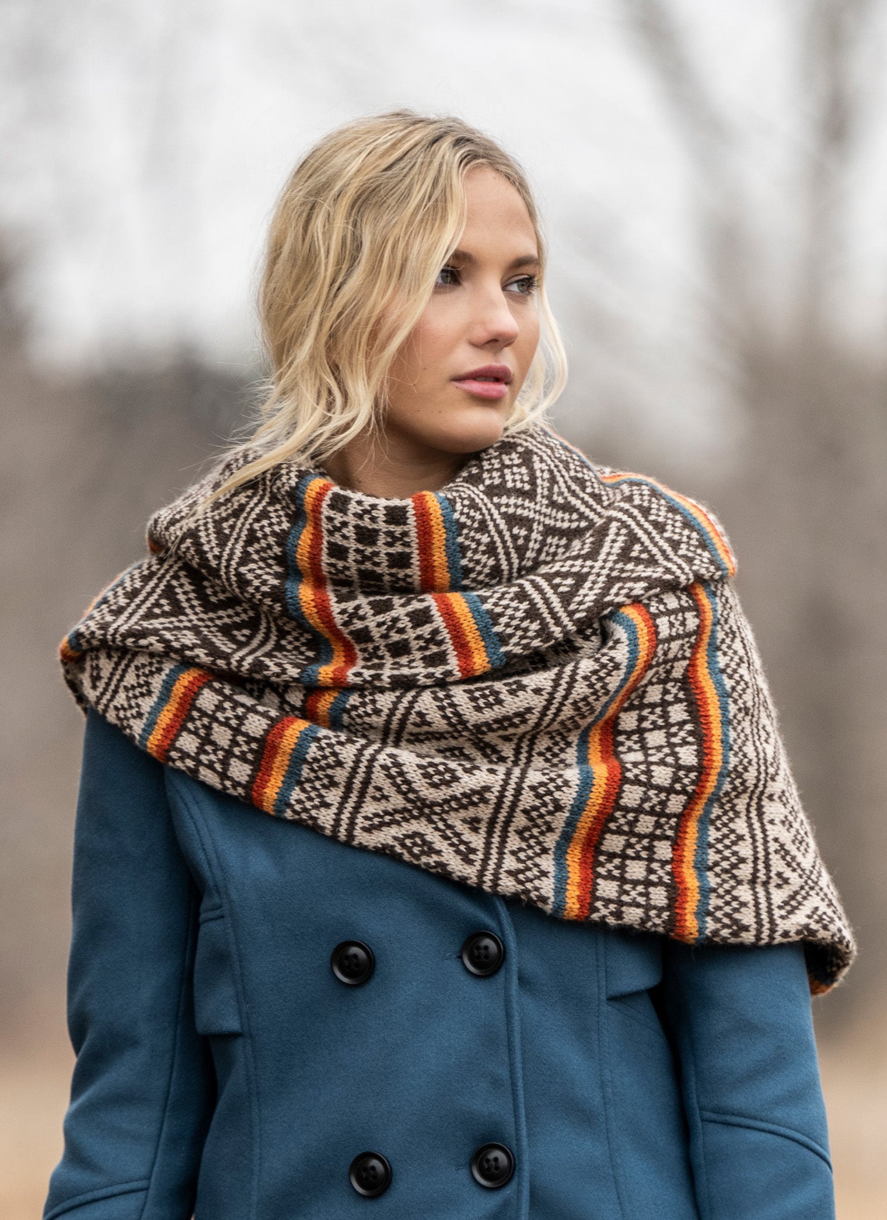 Edmonton Wrap Kit in Woolstok Blue Sky Fibers