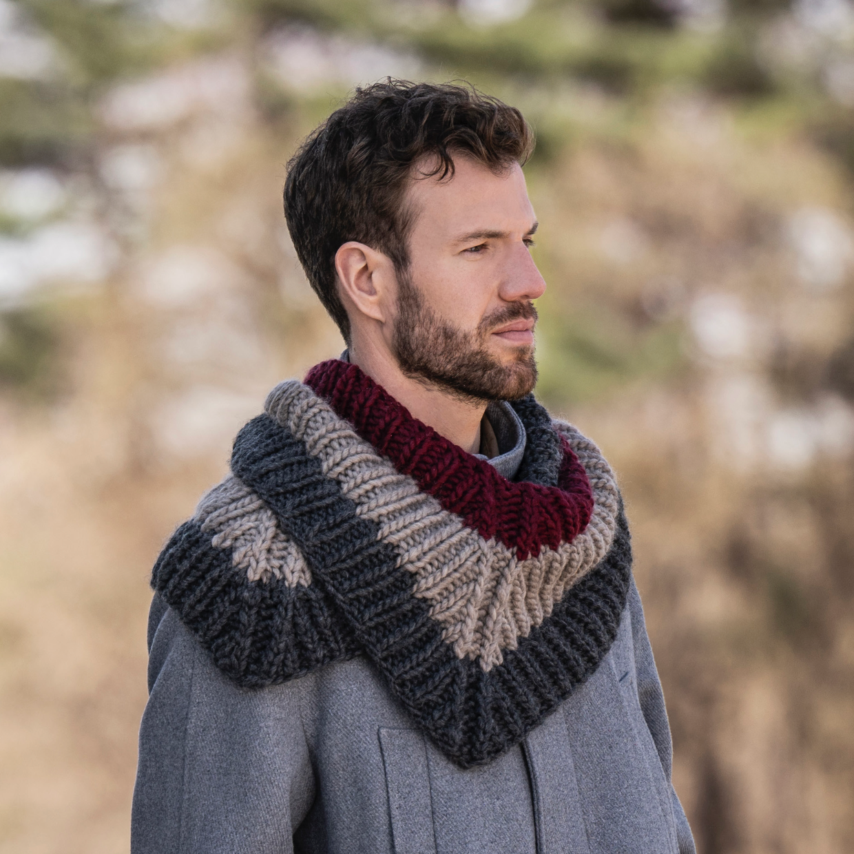 Fletcher Cowl Kit in Woolstok North Blue Sky Fibers