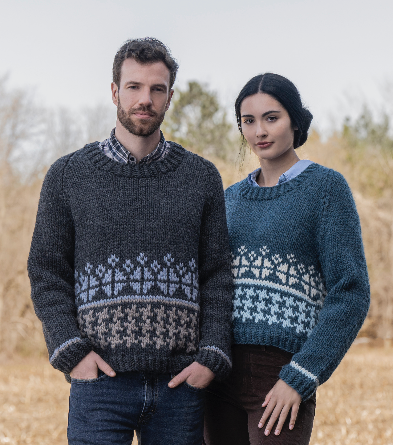 Swansboro Sweater Kit in Woolstok North Blue Sky Fibers