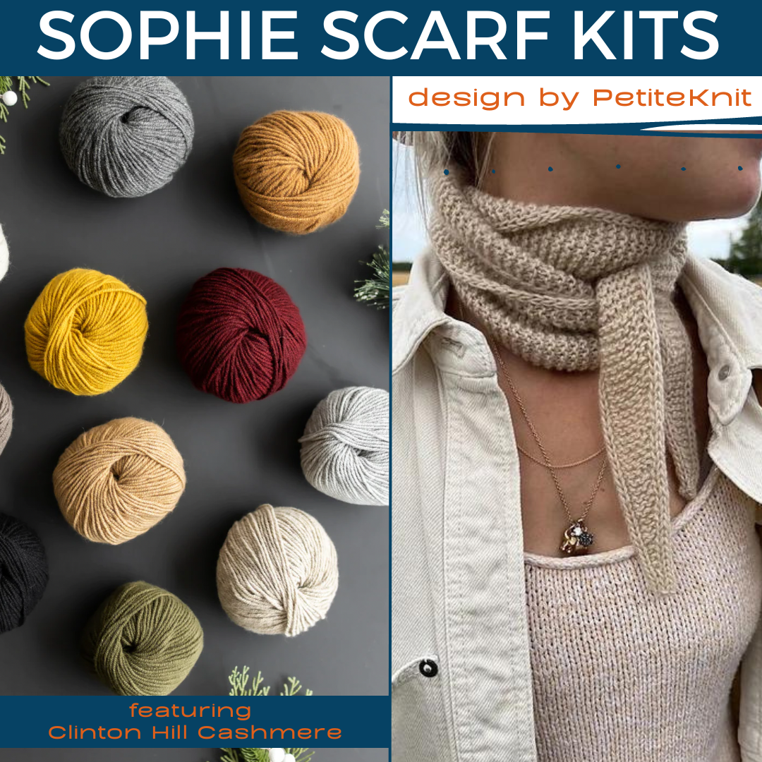 Sophie Scarf Kit with Clinton Hill Bespoke DK Cashmere Clinton Hill Cashmere