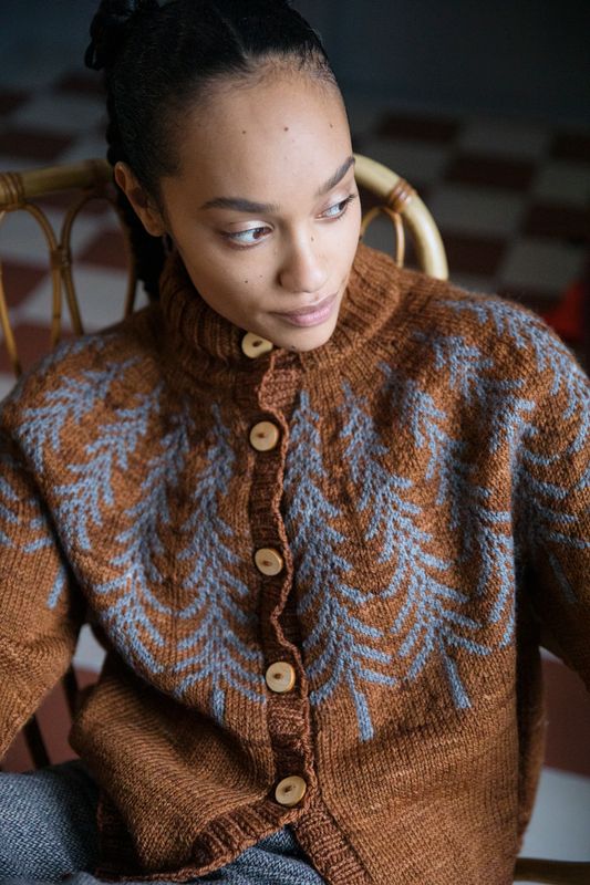 Damask sold baby alpaca sweater cardigan brown size small