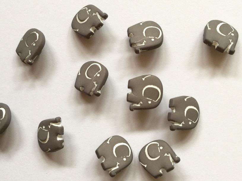 15mm - Grey Elephants TextileGarden