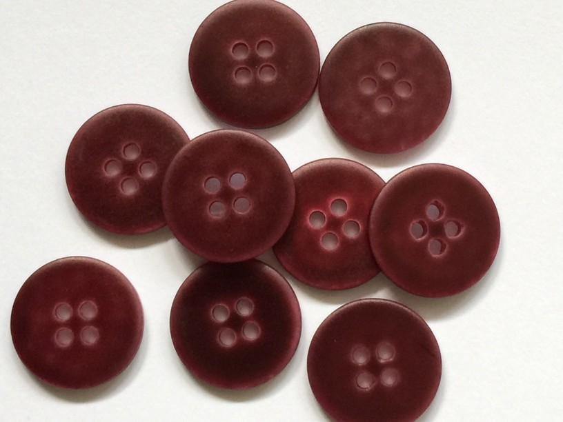 15mm - Matt Deep Dark Red River Shell TextileGarden