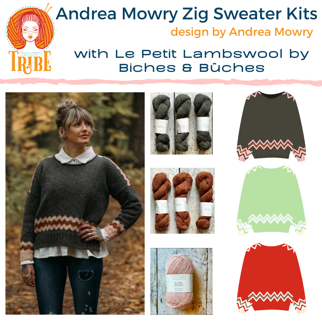 Andrea Mowry Zig Sweater Kit Biches &amp; Bûches