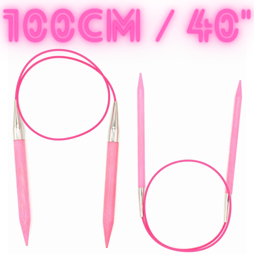 100cm (40&quot;) LYKKE BLUSH Fixed Circular Needles LYKKE