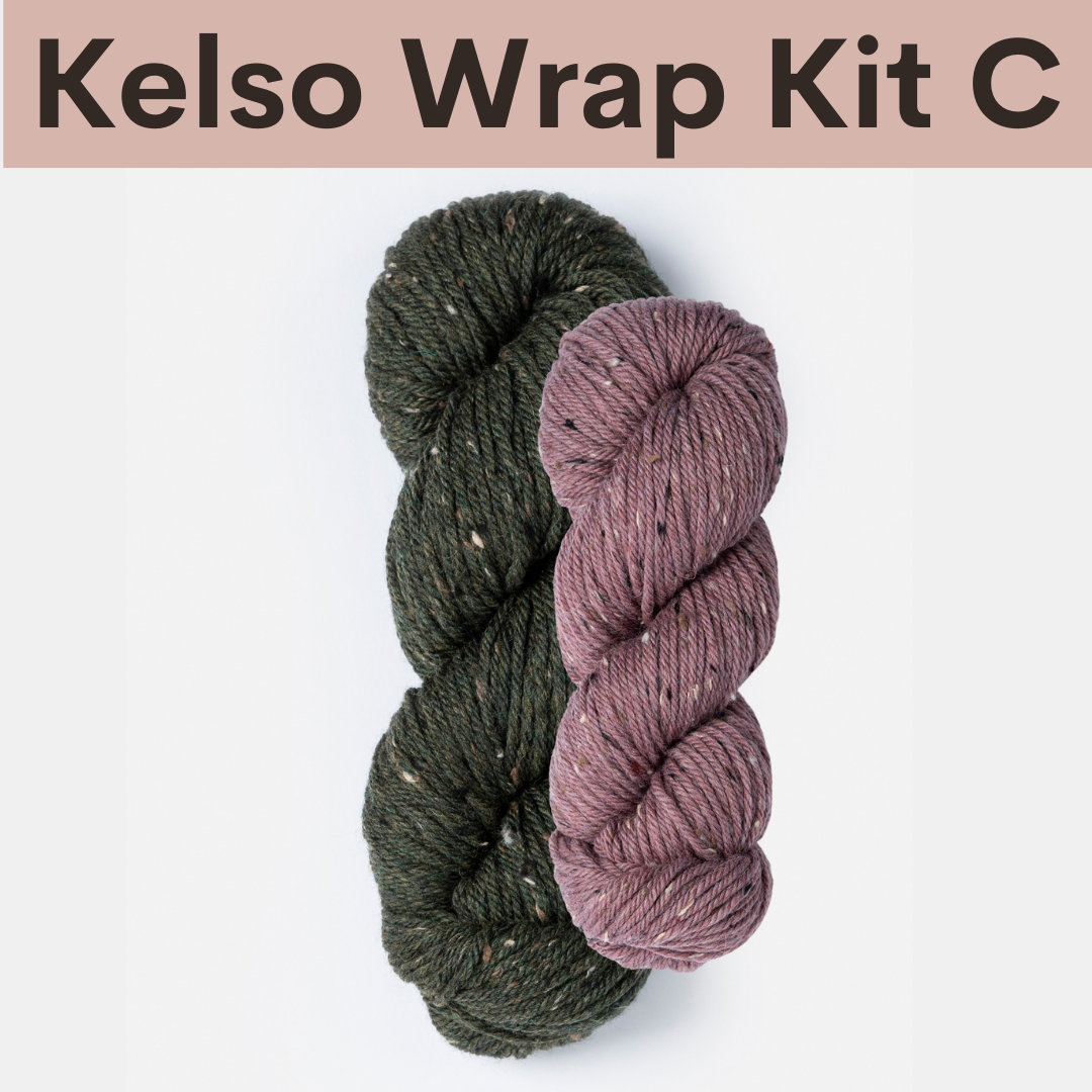 Kelso Wrap Kits with Woolstok Tweed Blue Sky Fibers