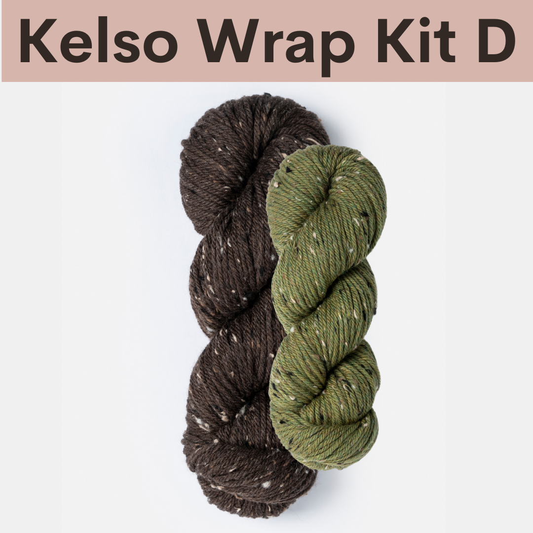 Kelso Wrap Kits with Woolstok Tweed Blue Sky Fibers