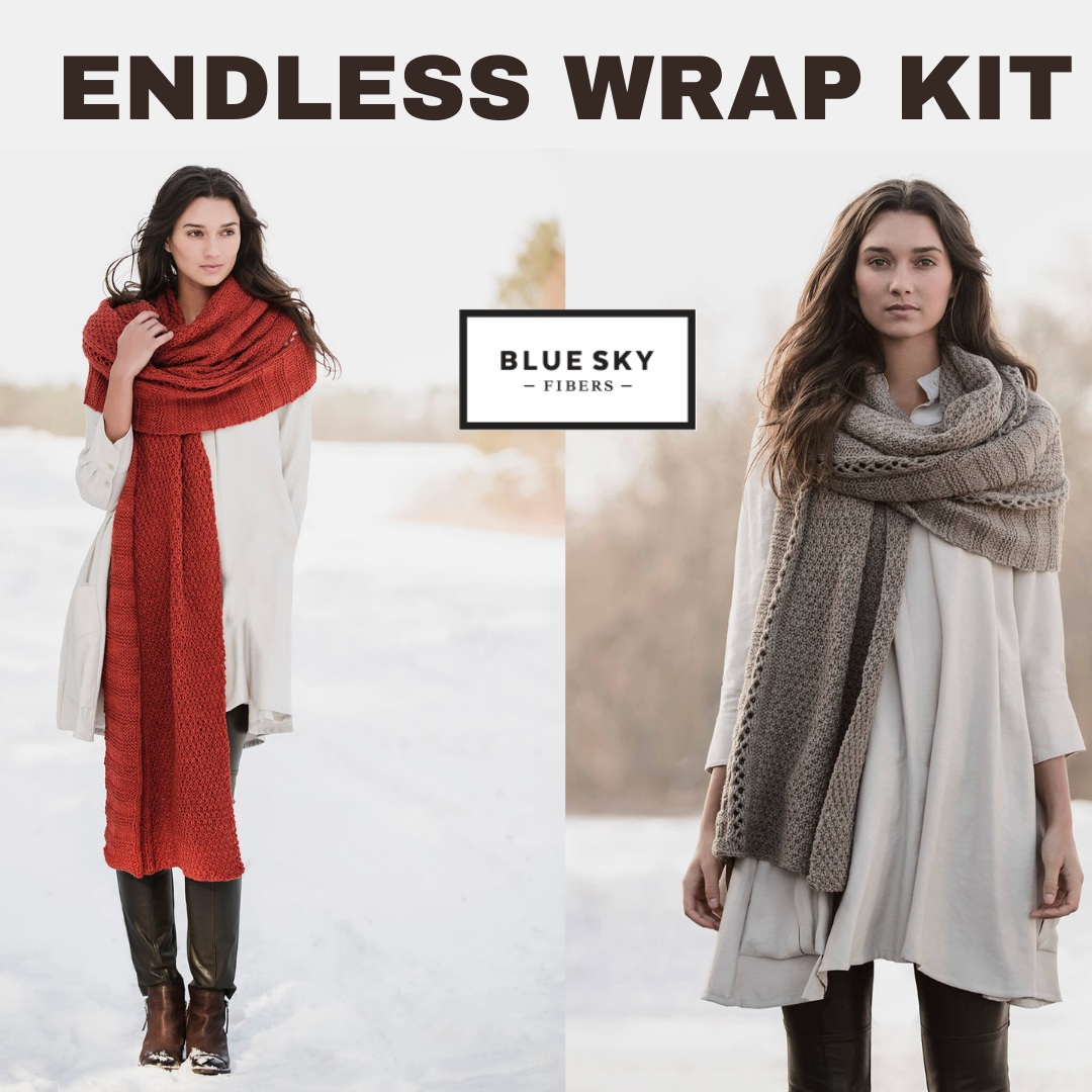 Endless Wrap Kit in Woolstok Blue Sky Fibers