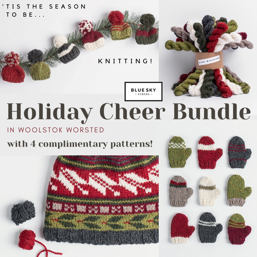 Woolstok Holiday Cheer Bundle Kits Blue Sky Fibers