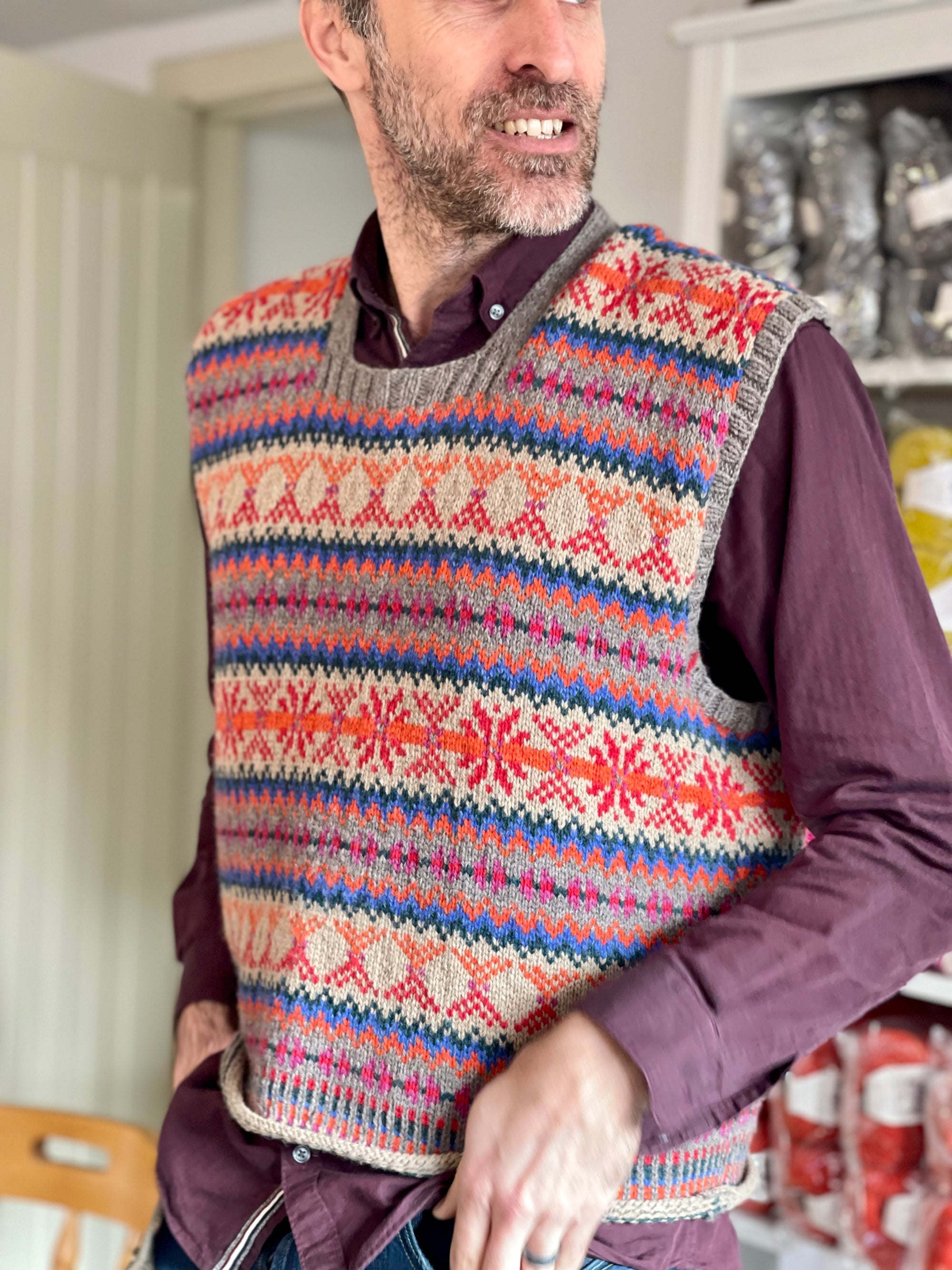 Lyra Fair Isle Slipover Kit Di Gilpin