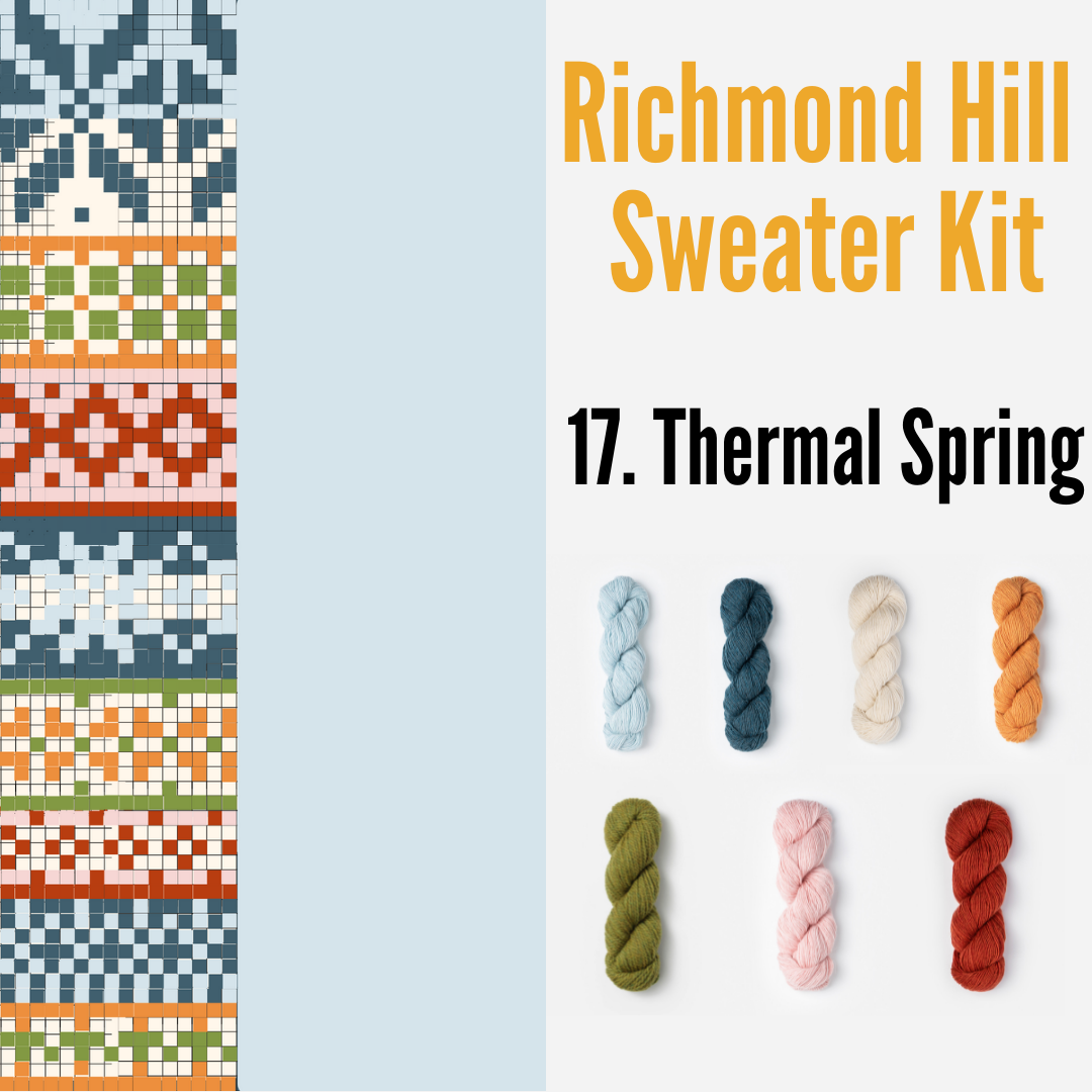 Richmond Hill Sweater Kit 17 - Thermal Spring Blue Sky Fibers