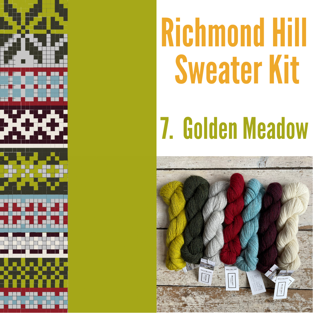 Richmond Hill Sweater Kit 7 - Golden Meadow Blue Sky Fibers