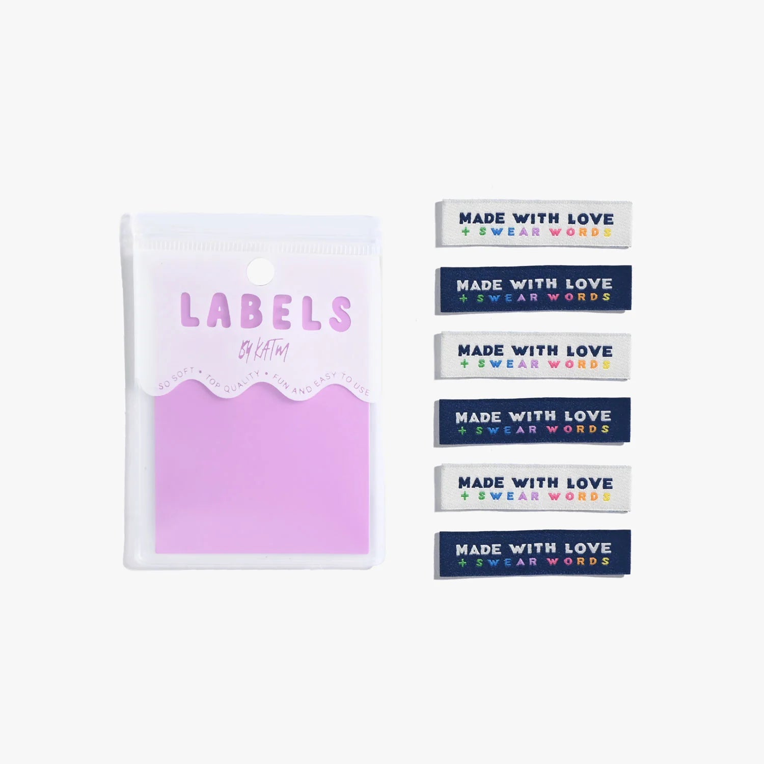 NEW"Made with Love and Swear Words" Woven Labels 10 Pack Kylie and the Machine