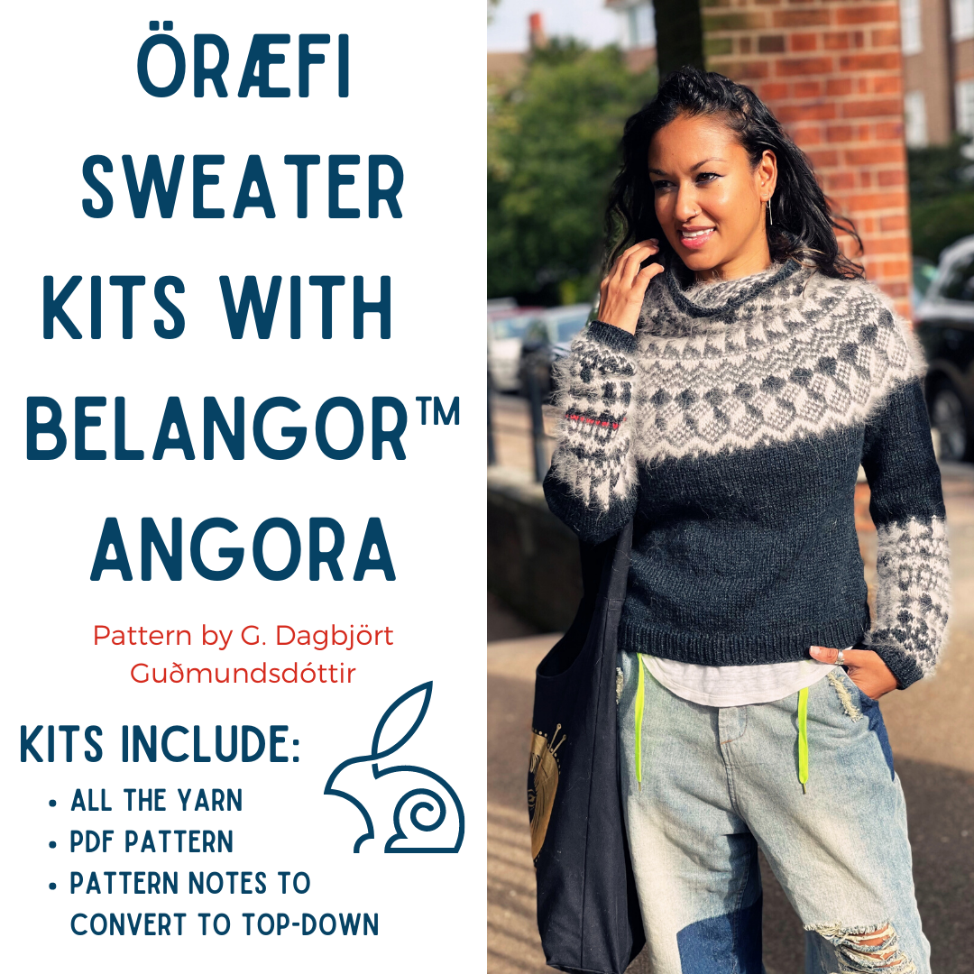 Öræfi Sweater Kits with Angora (Oraefi) Galler Yarns