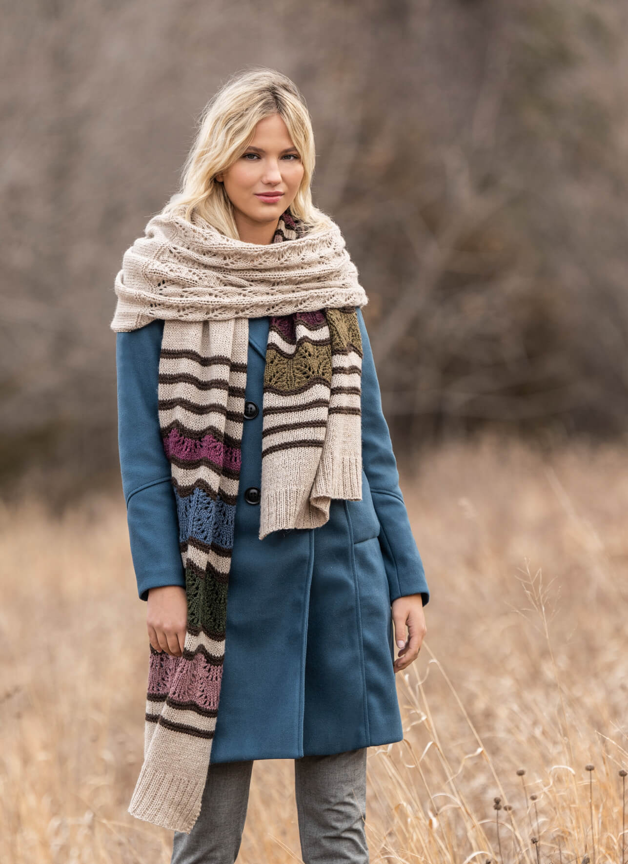 Monticello Wrap Kit in Woolstok Blue Sky Fibers