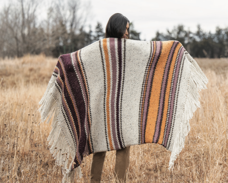 Brentwood Throw Kits with Woolstok Tweed Blue Sky Fibers