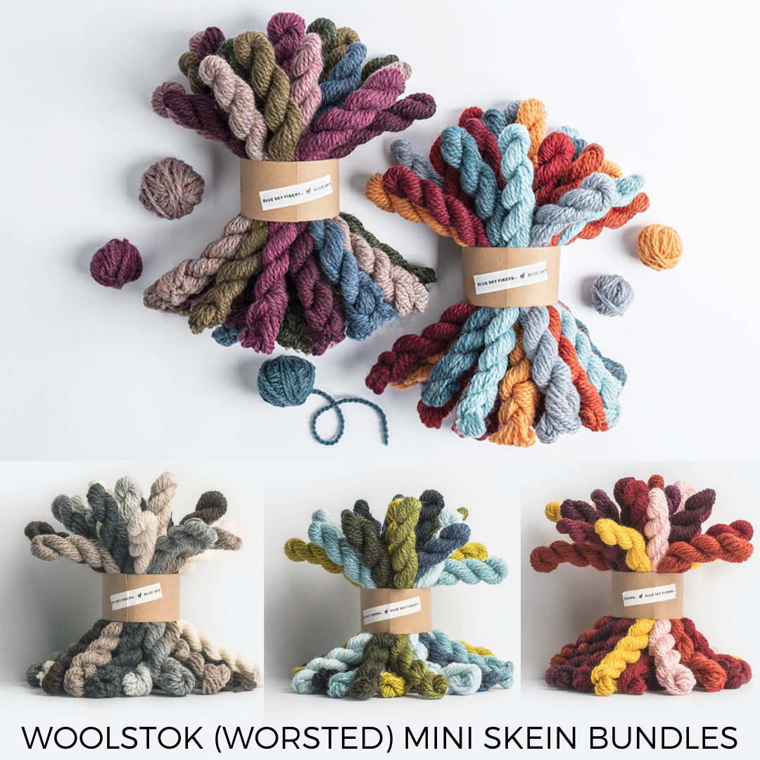 Woolstok Mini Skein Bundles Blue Sky Fibers