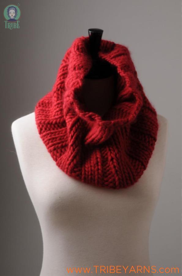 Chunky Rib Snood Pattern Mrs Moon