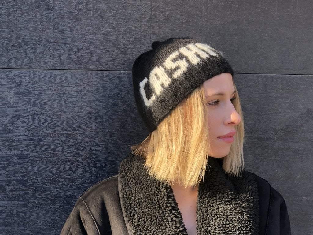 Custom Slogan Hat Pattern by Clinton Hill Cashmere Clinton Hill Cashmere