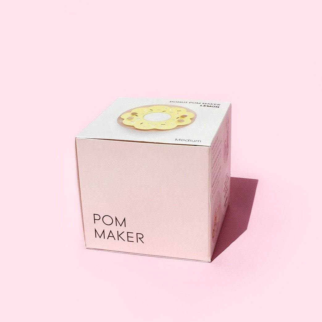 Donut Pom Maker 2.5 - 3.5" Pompoms - Lemon (doughnut!) Pom Maker