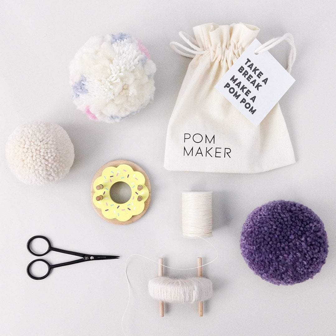 Donut Pom Maker 2.5 - 3.5" Pompoms - Lemon (doughnut!) Pom Maker