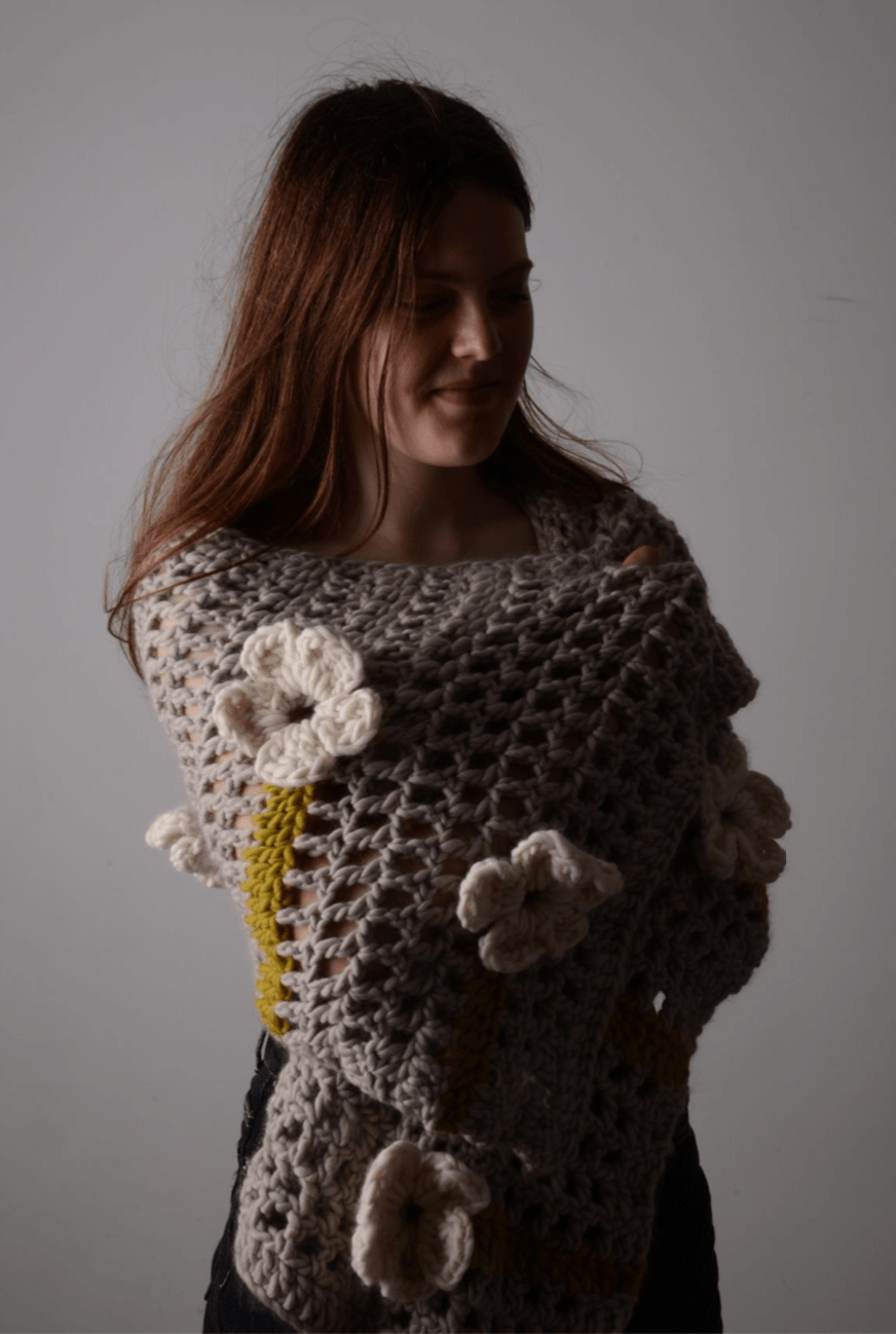 Flower Festival Shawl CROCHET Pattern Mrs Moon