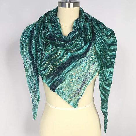 Glittery Triangle Taj Shawl Pattern Artyarns