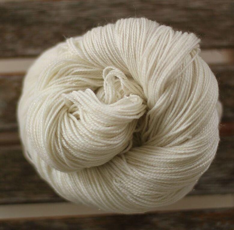 Gold Sparkle Sock - Undyed Undyed