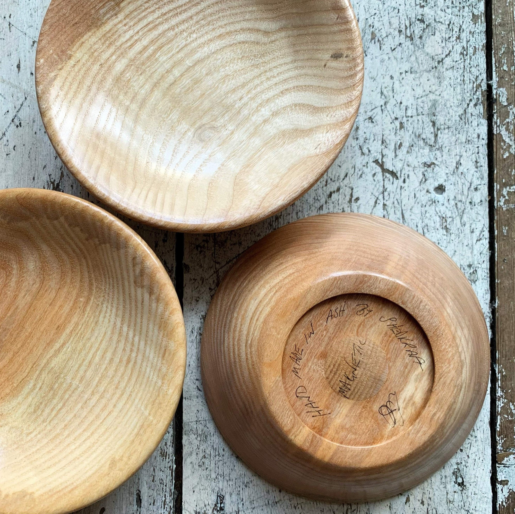 Hand-Turned Wooden Magnetic Bowl - Ash tribeyarns