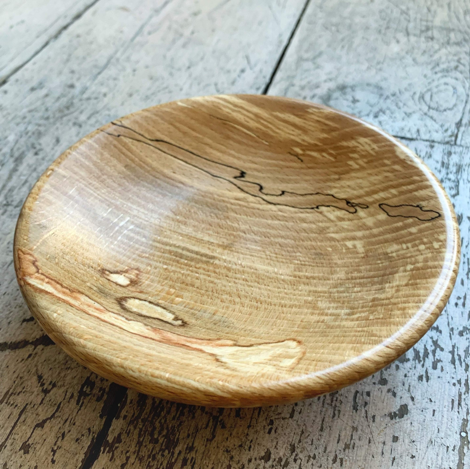 Hand-Turned Wooden Magnetic Bowl - Spalted Beech tribeyarns