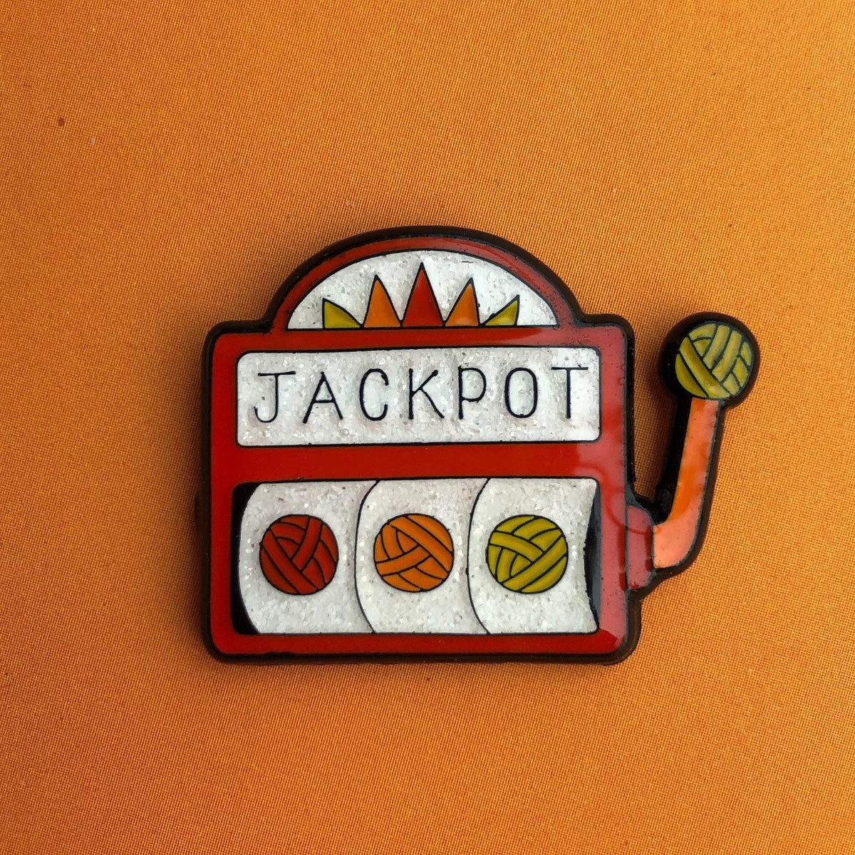 Jackpot Enamel Pin Badge Sue Stratford