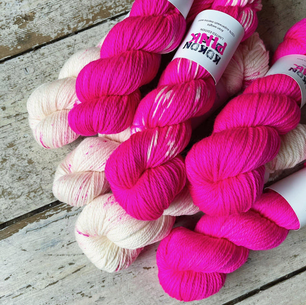 Kokon Bleu PINK Aran Hand-Dyed Yarn, Shop Now