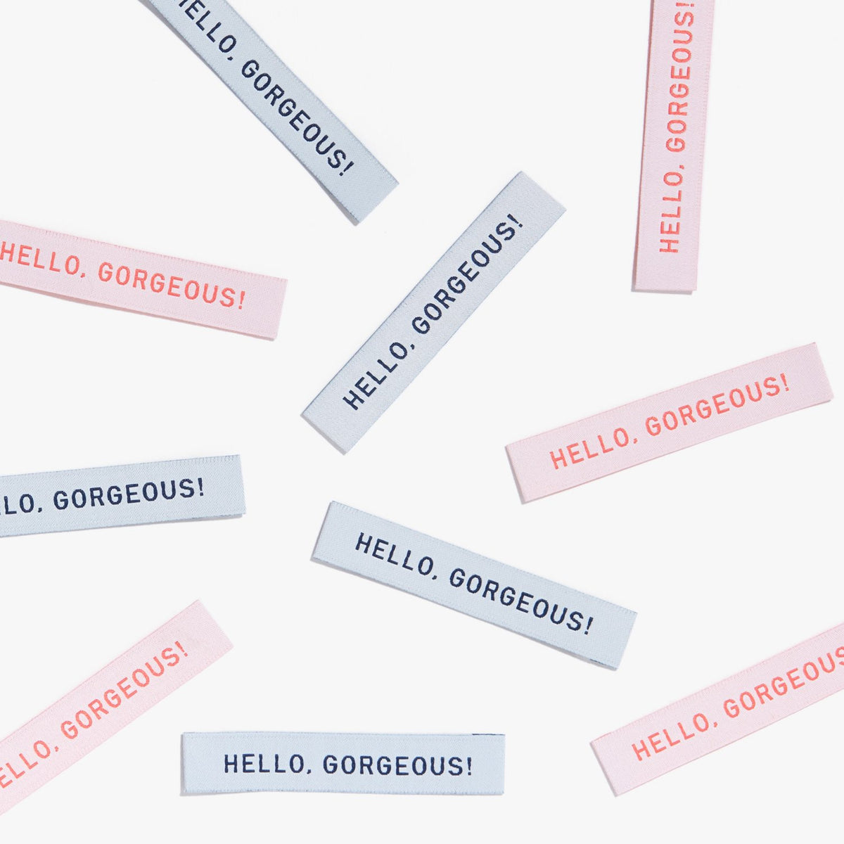 &quot;Hello Gorgeous&quot; Woven Labels 10 Pack Kylie and the Machine