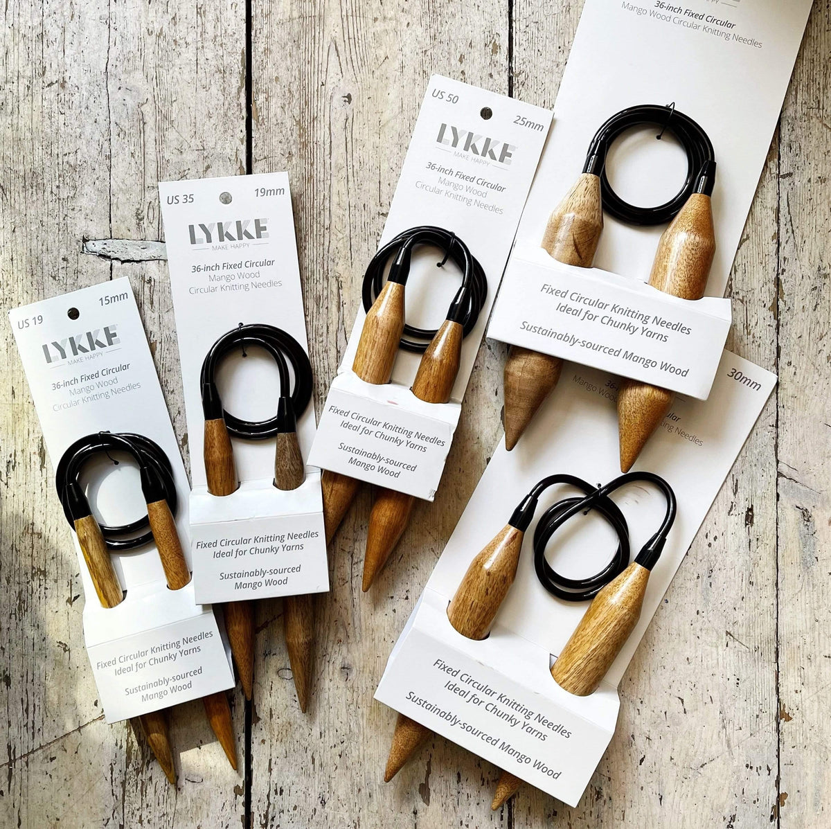 LYKKE BIG Fixed Circular Needles - Mango Wood LYKKE