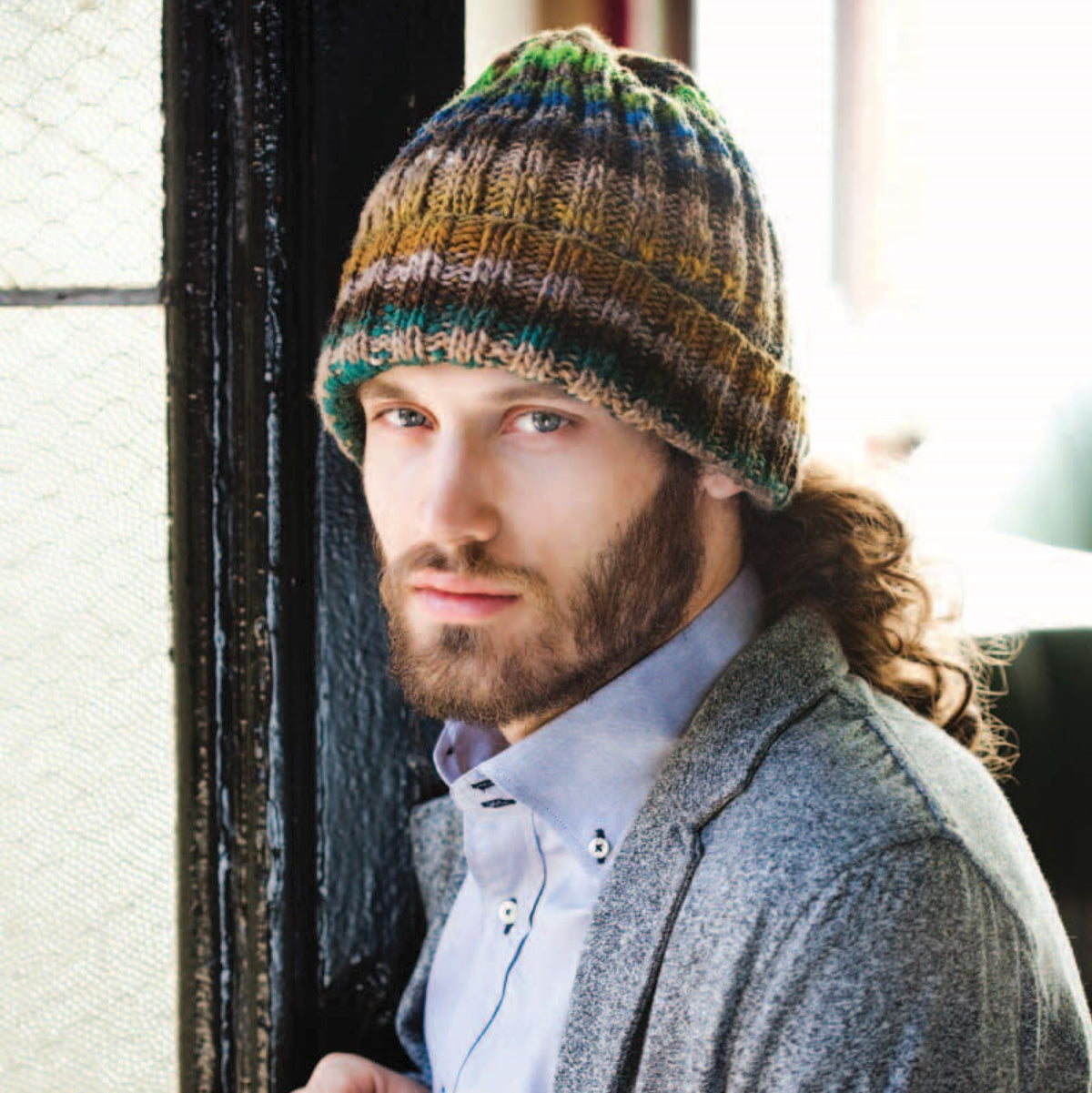 Man&#39;s Ribbed Hat Pattern by Noro Noro